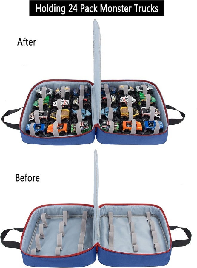 KISLANE 24-Slot Monster Truck Storage Case - Portable 1:64 Monster Truck Organizer with Secure Elastic Slots, Carrying Storage Bag for Collectors & Travel - Image 4